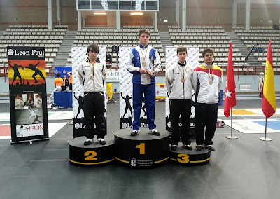 Celia Pérez Cuenca y Alberto de Juan Campeones de España Junior de Esgrima