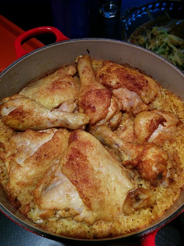 Tumeric Chicken with Basmati Pilaf by Lisa Logam Tan