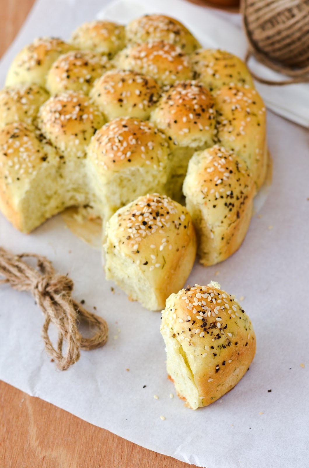 Instant search//Dill and Cream cheese potato rolls The moonblush Baker