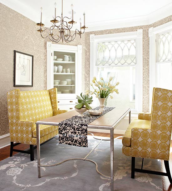Header: Settees And Dining Tables Great high-back settee. - Header: Settees And Dining Tables