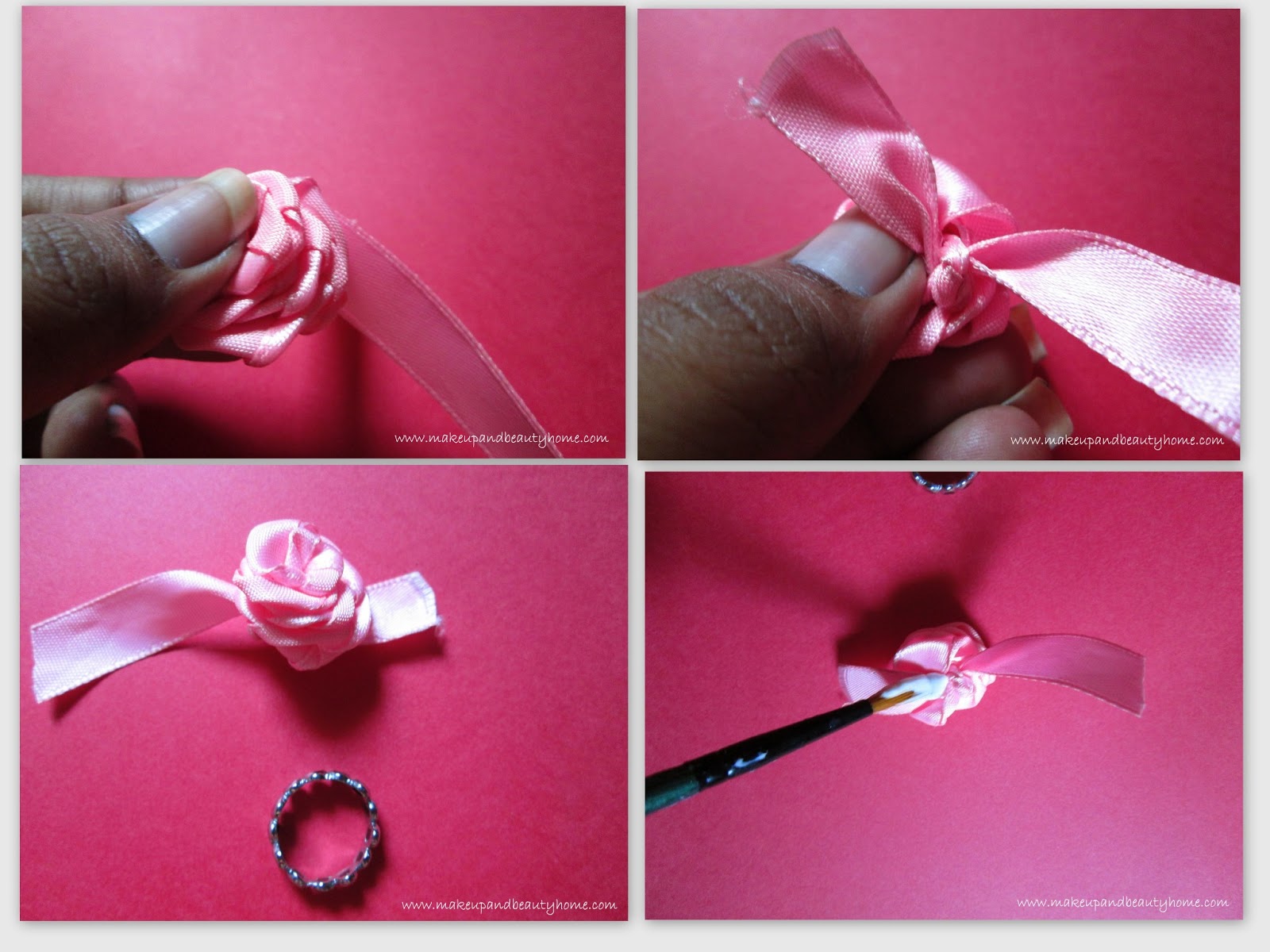 Do It Yourself Easy Ribbon Rose Ring Tutorial
