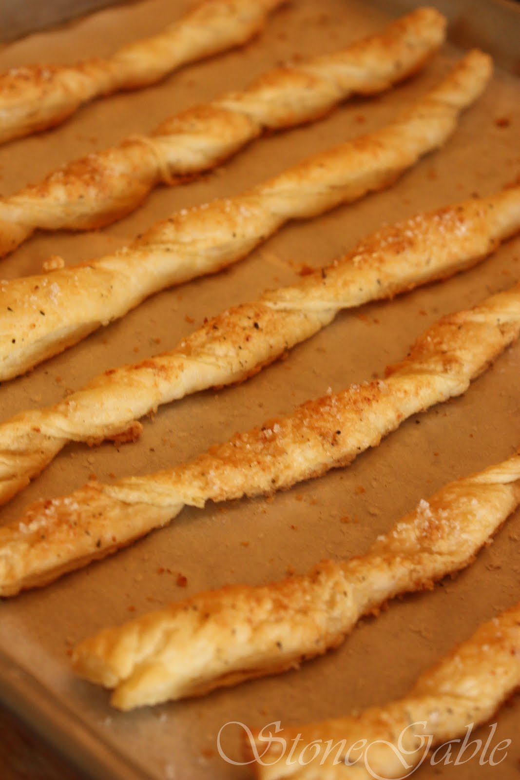 Parmesan Puffed Pastry Bread Sticks StoneGable