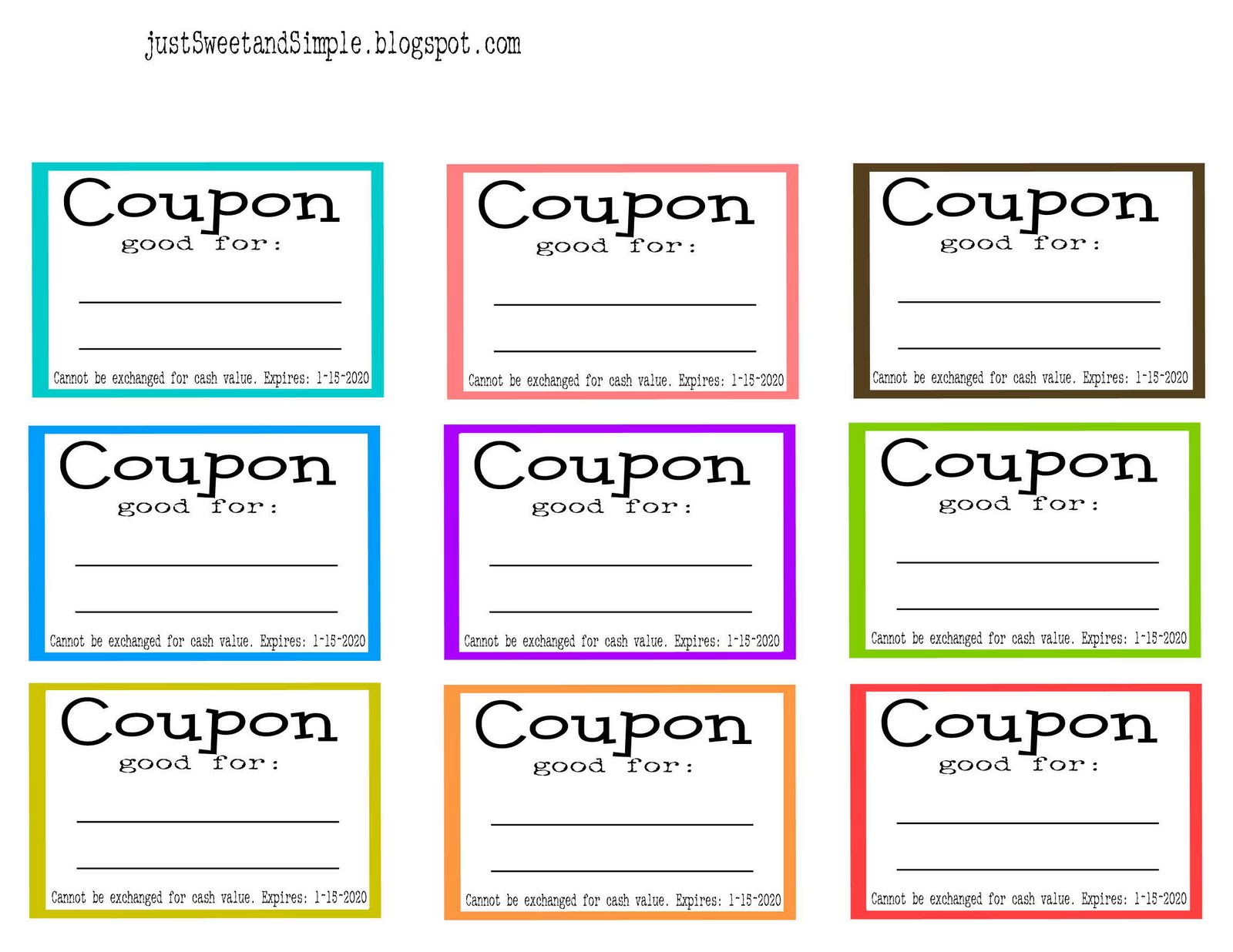 just Sweet and Simple: Mother's Day Coupons