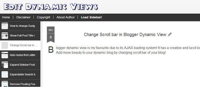 edit dynamic views