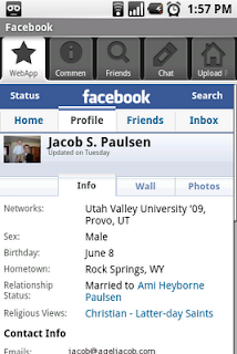 facebook for android gadget