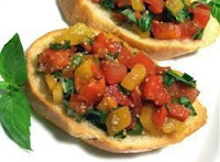 Bruschetta de Pimentão Vermelho (vegana)