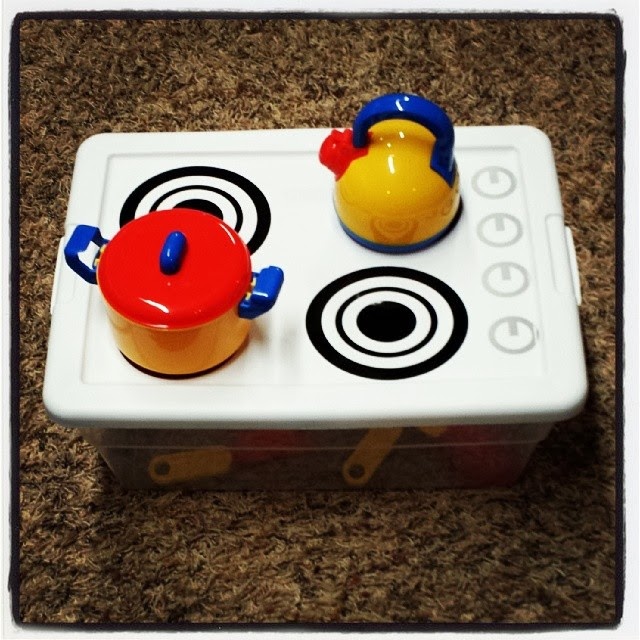 Decorating with Wall Vinyl DIY Toy Stove for the Kiddos