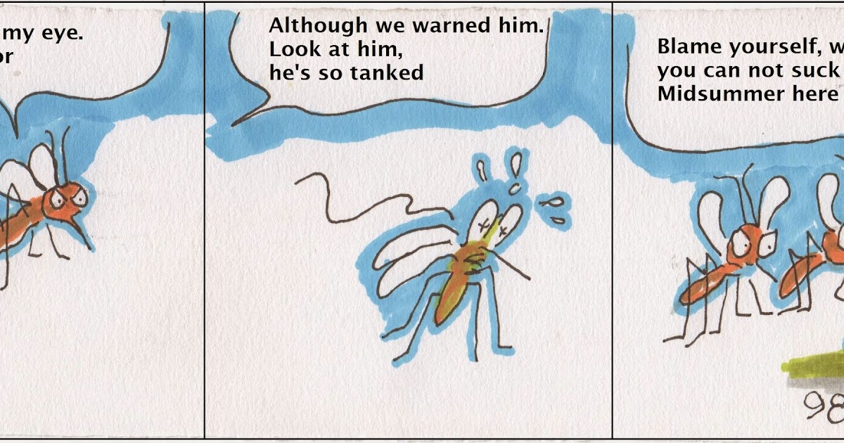 Comic strips krejsen: #Mosquito sucks blood