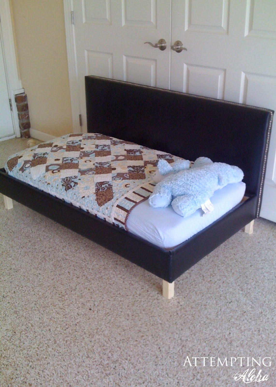 Attempting Aloha DIY Upholstered Toddler Bed Couch Plans
