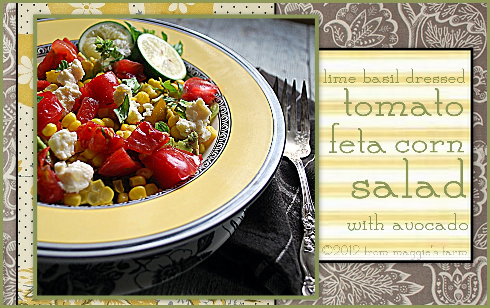 Watermelon Tomato Avocado Basil Salad