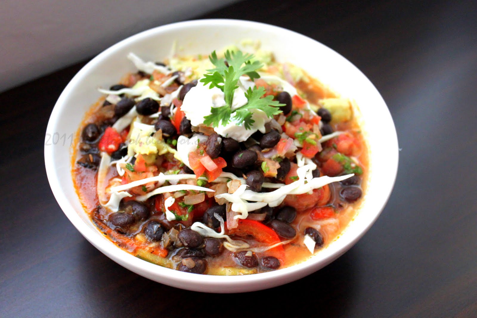 Love II Cook Vegetarian Gumbo and Black bean quesadilla with minty