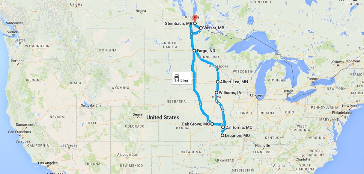 Roadtrip Chris Arbon California in Missouri.