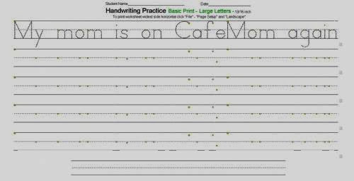 Handwriting Practice Sheet