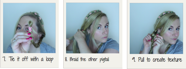 Milkmaid Braid and Flower Headband Photo Tutorial