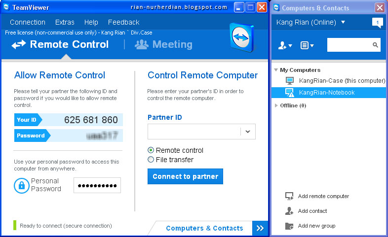 SCREENSHOT TEAMVIEWER