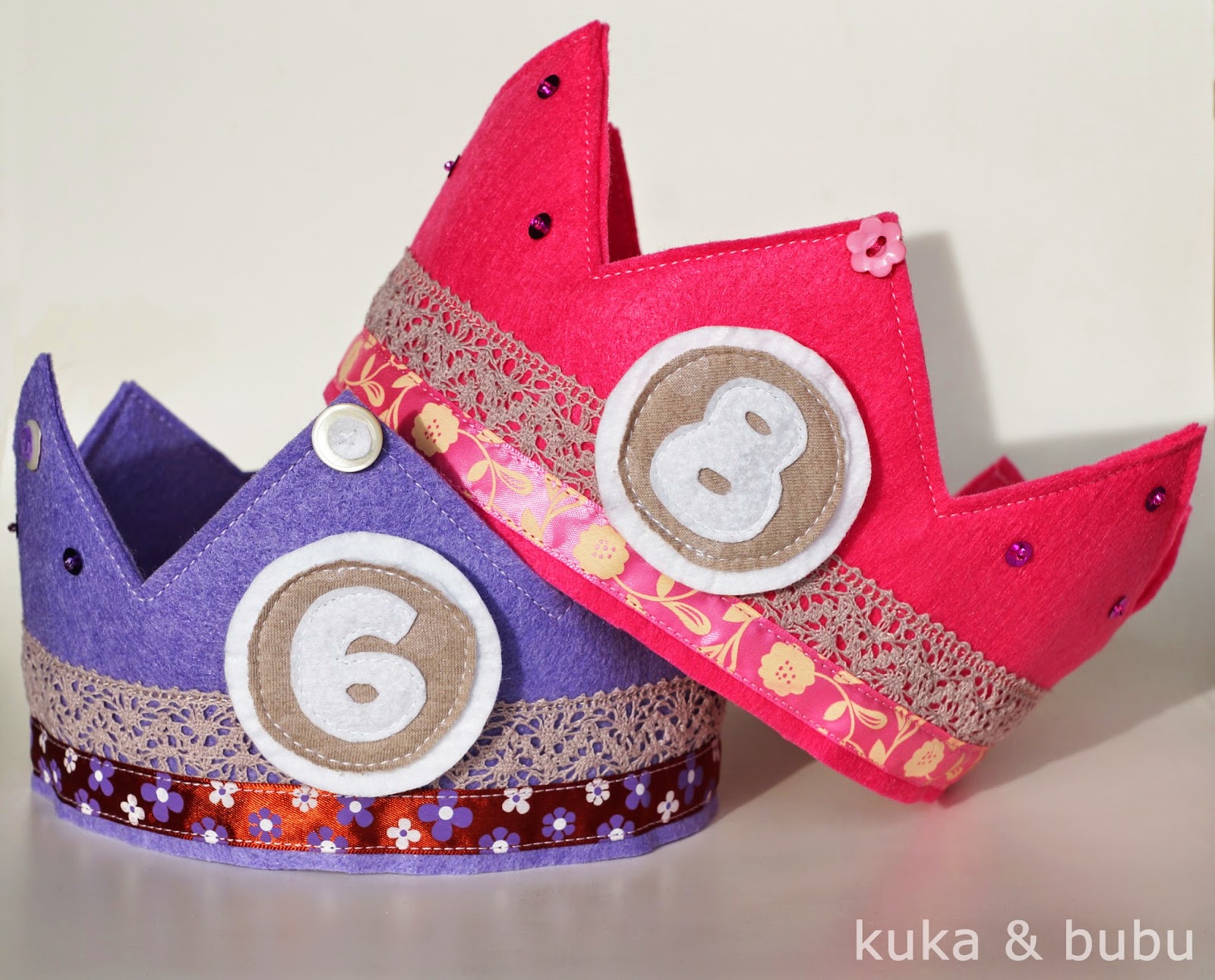 kuka and bubu: More Birthday Crowns! - Más coronas de cumpleaños! (free  pattern & tutorial)
