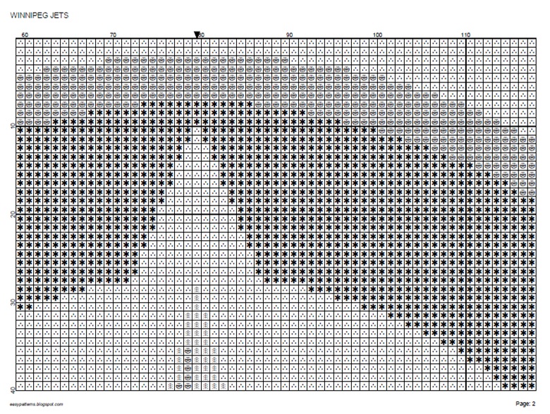 EASY PATTERNS Winnipeg Jets crossstitch pattern