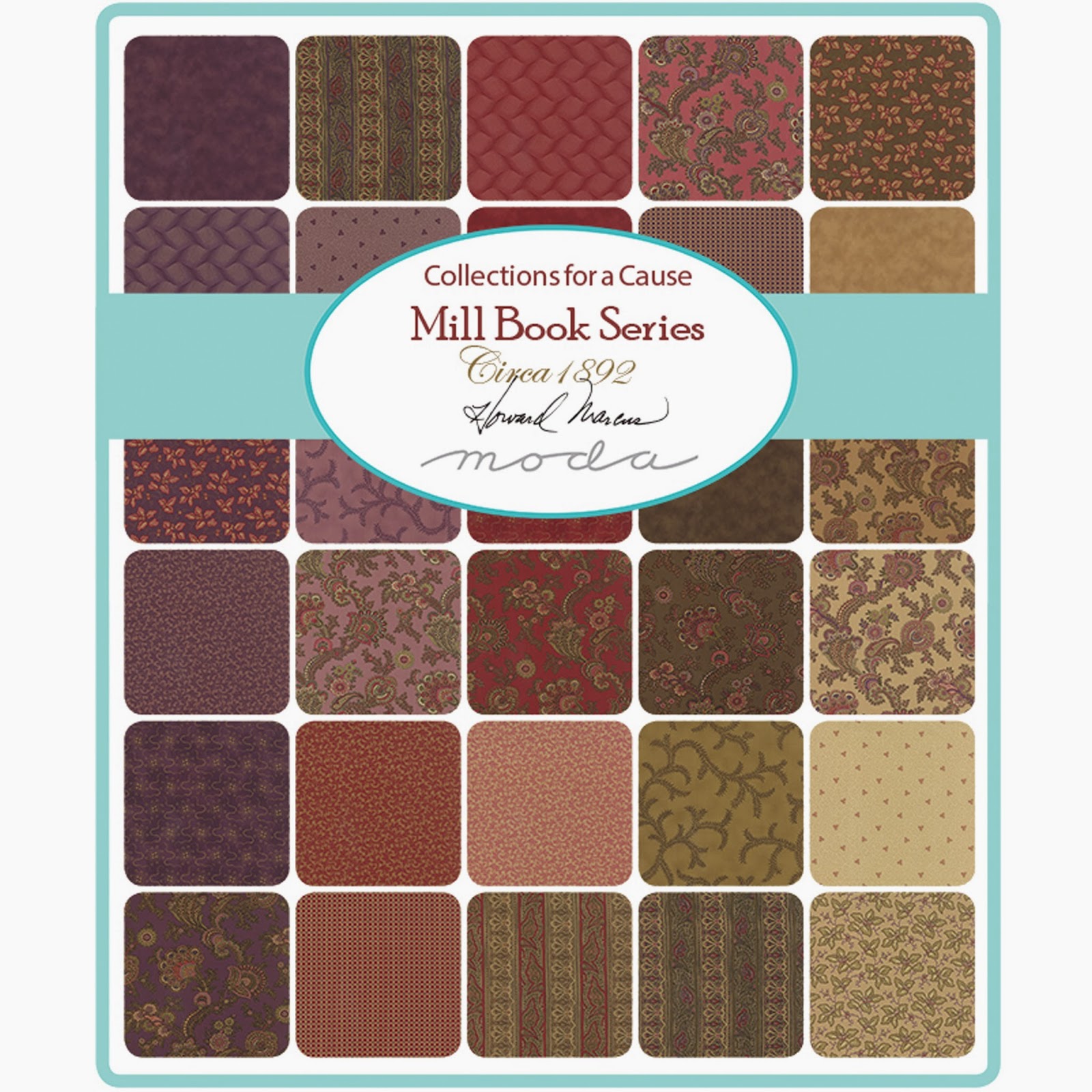 Crazy Quilt Girl Fabric Shop Moda MILL BOOK SERIES CIRCA 1892 Fabric