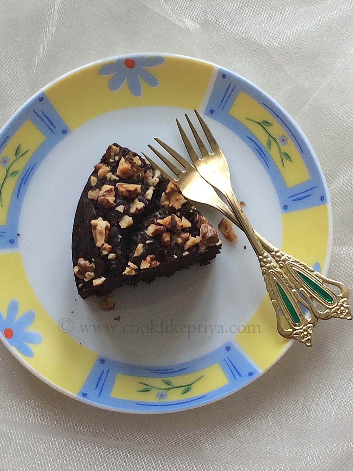 Cook like Priya Eggless Butterless Chocolate Cake Easy Chocolate