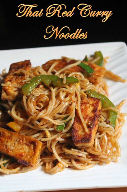 Thai Red Curry Noodles with Pan Fried Tofu Recipe Yummy Tummy