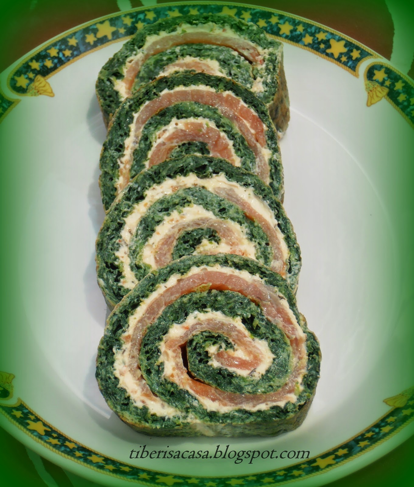 TIBERIS : ~~Rollo de espinacas con salmón