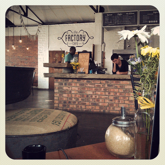 The Factory Cafe - One of my temporary workspaces in Durban The Factory Cafe - One of my temporary workspaces in Durban