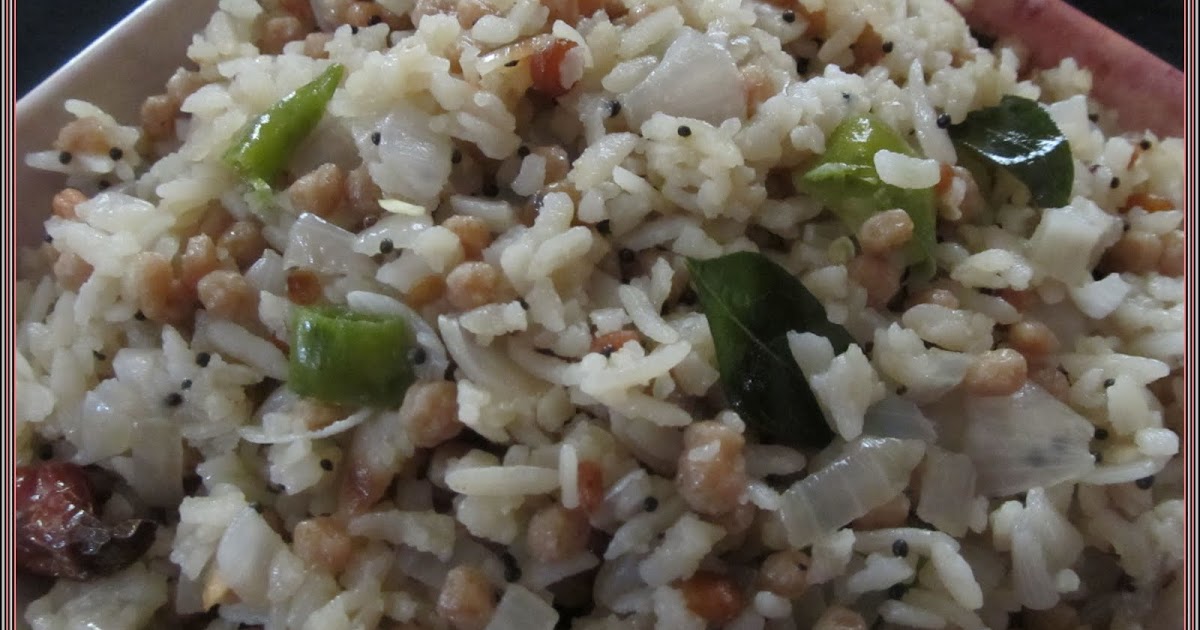 Sivani's Kitchen Poha (Atukulu) Upma With Soya Granules