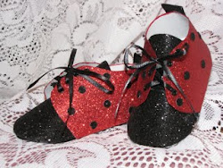 Homemade Paper Lady Bug Shoes
