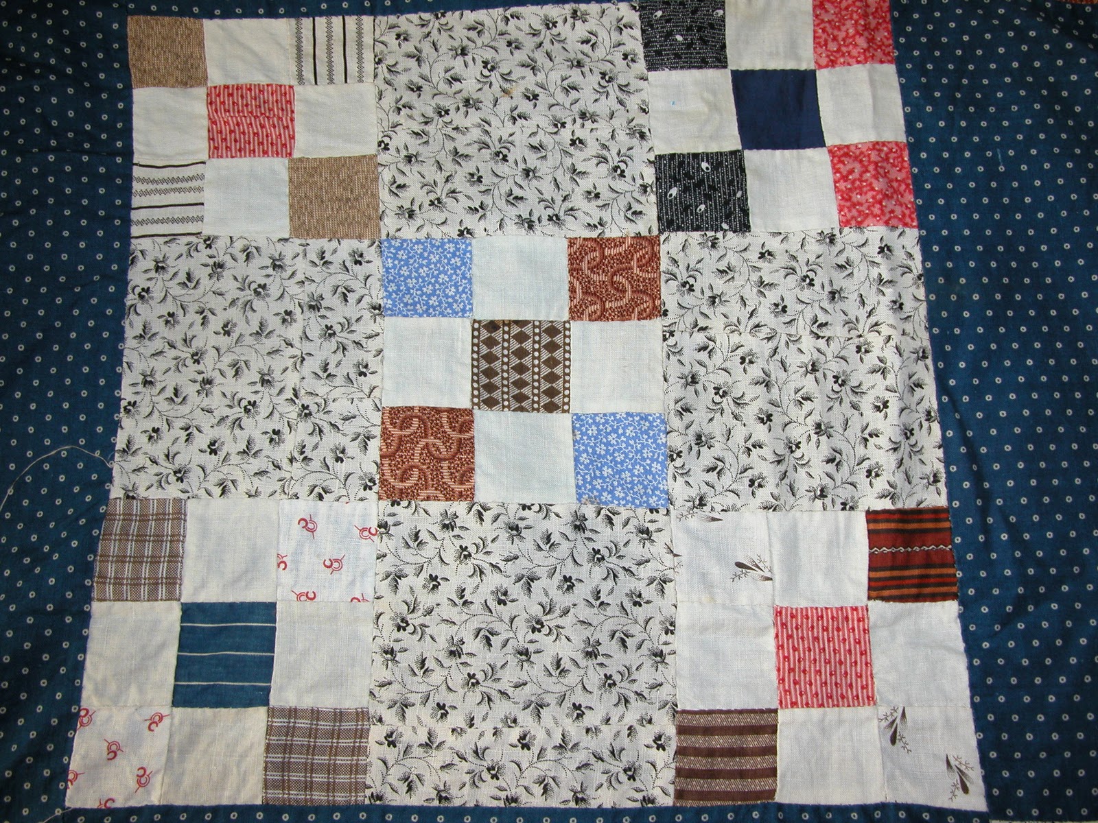 Notes from the Quilt Lab Double ninepatch quilt top