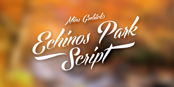 35 Font Script untuk Desain grafis - Echinos Park Script Font