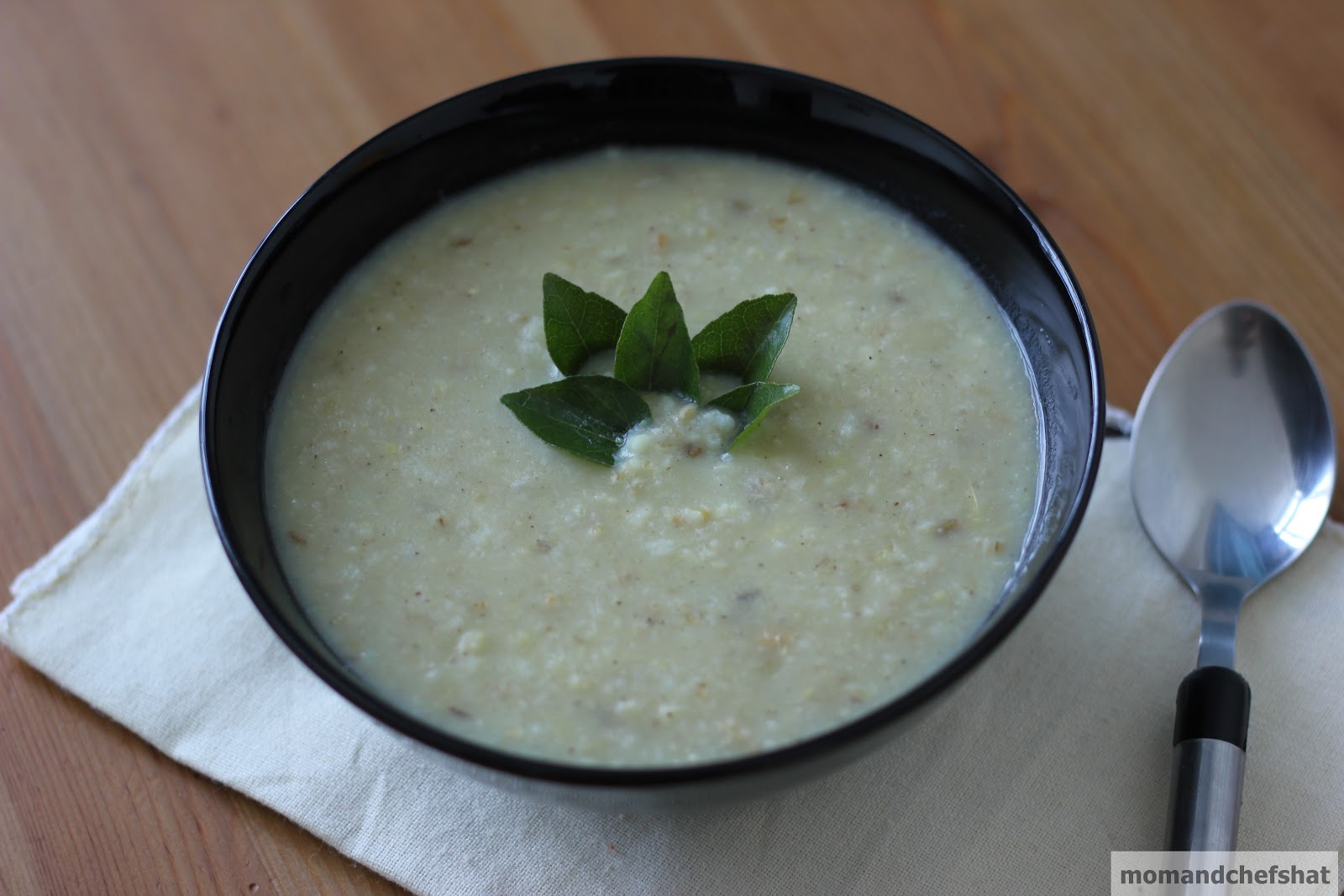 Cooking in mommy's shoes Kanji soup with trio of dals