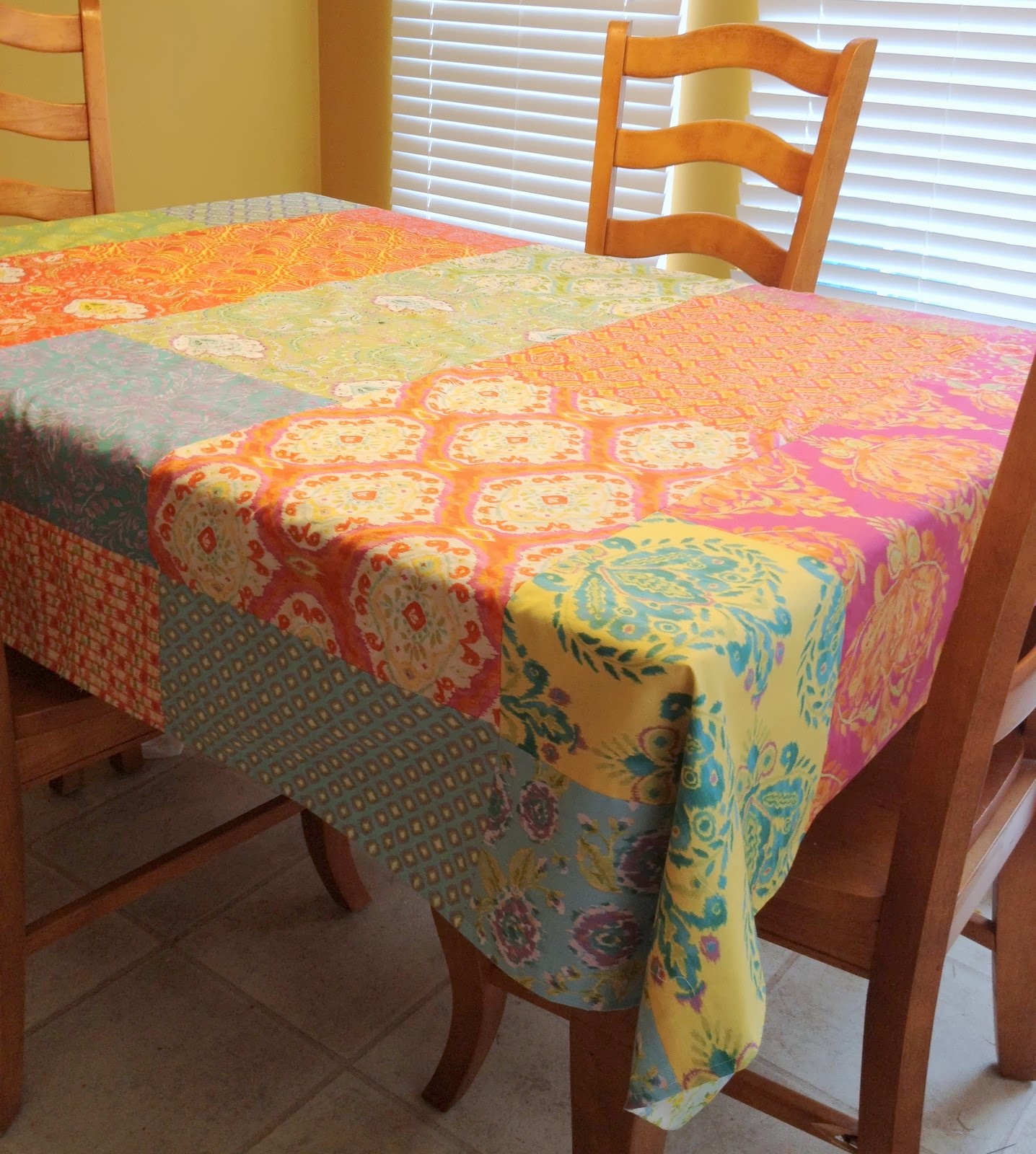 Quilted Cupcake Easy Reversible Tablecloth with Dena Designs Fabrics