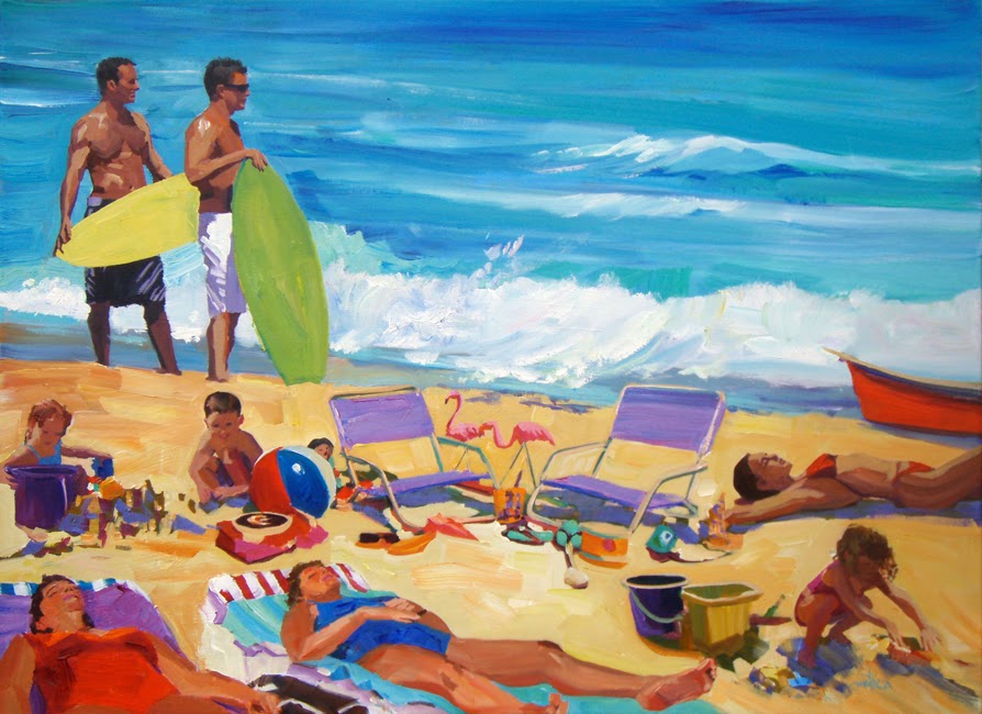 patti mollica paint whatever whenever beach scene
