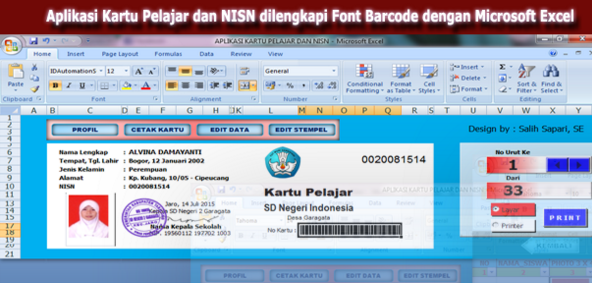 APLIKASI CETAK KARTU NISN UNTUK SMP TERBARU VERSI