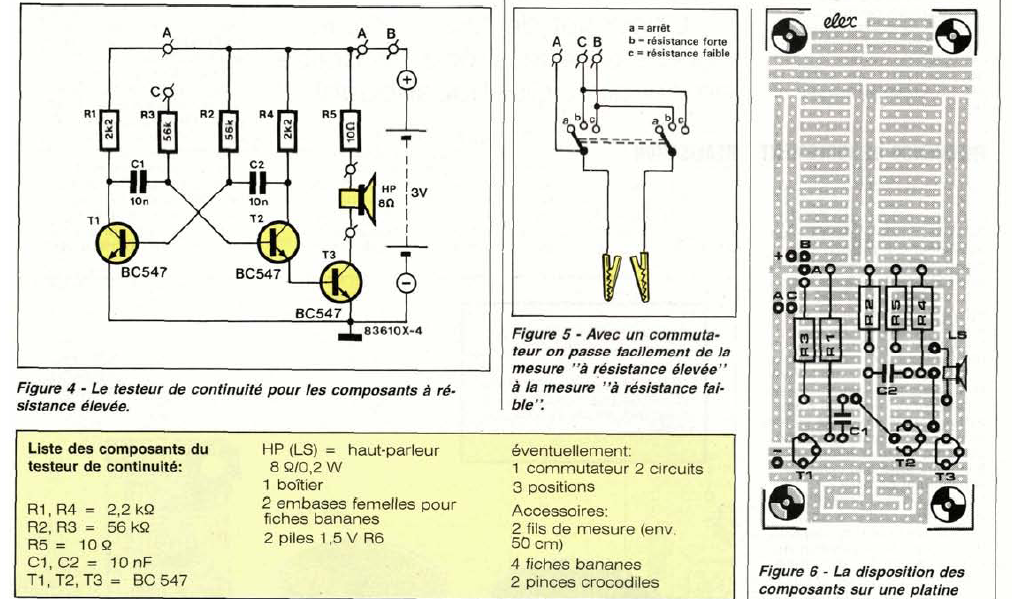 Electronique Facile testeur de continuité