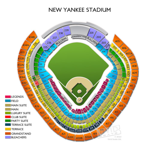 Yankee Stadium Seating Chart Football Games