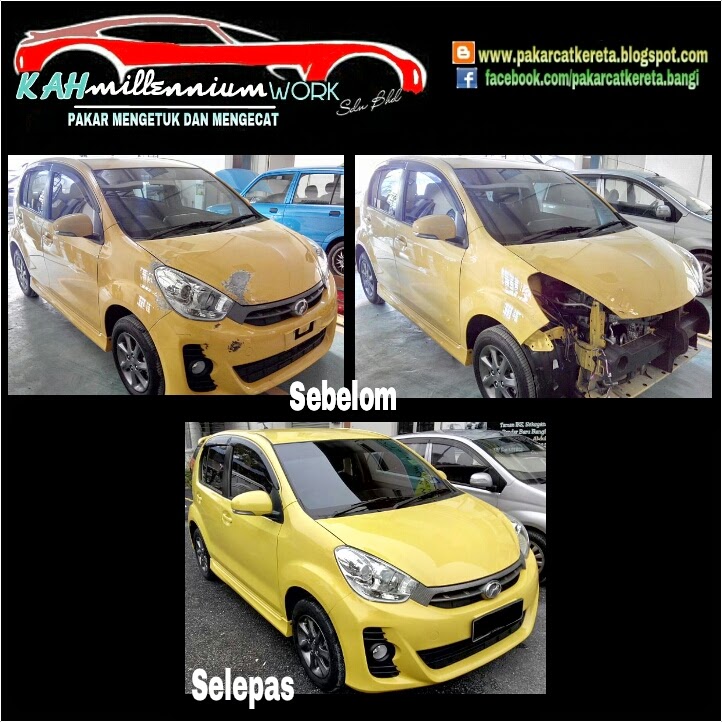Pakar Cat Kereta MYVI Spray bumper, & fender depan