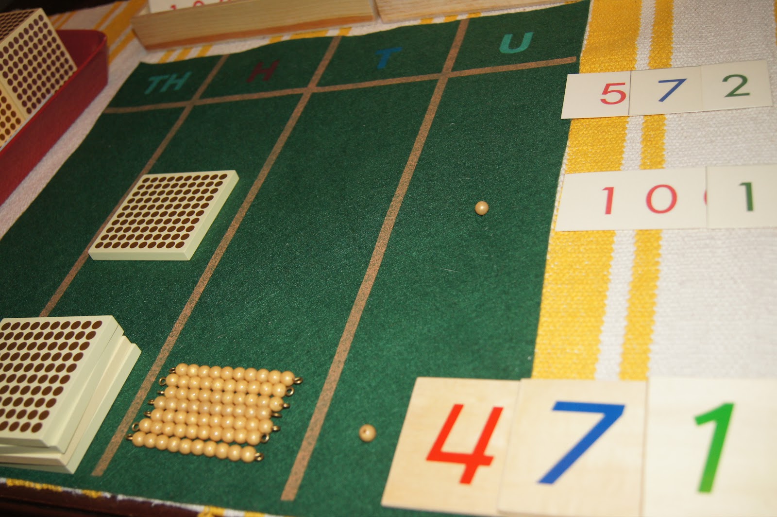 Golden Bead Subtraction, Montessori Math At Home "Making Montessori Ours"