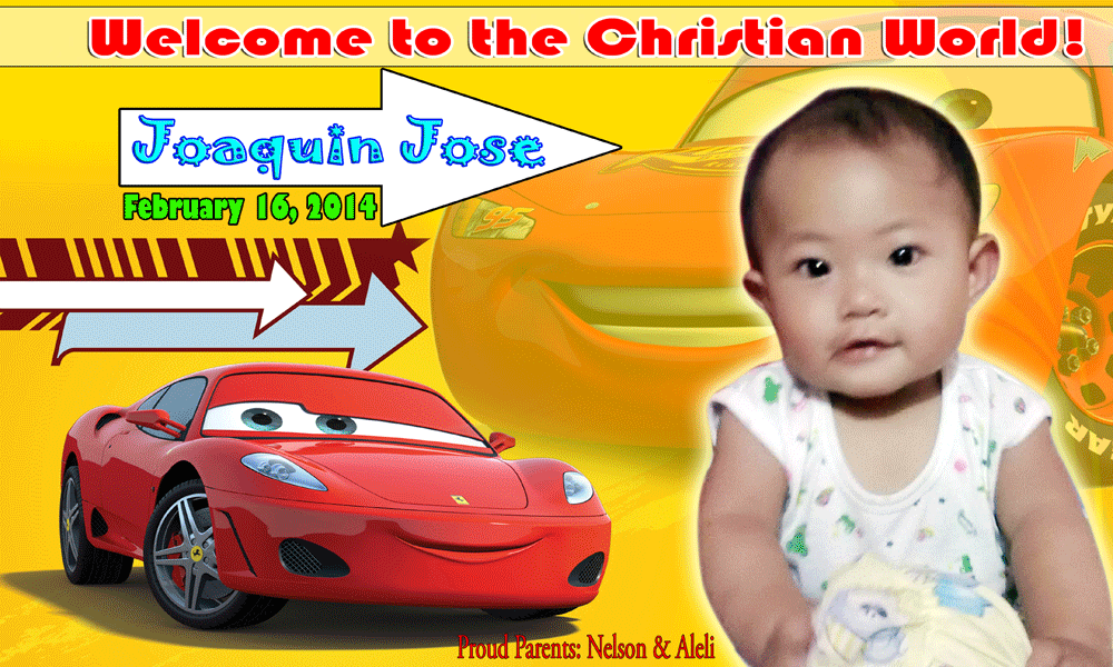 Cars Background Christening Tarpaulin randy Fotograpix