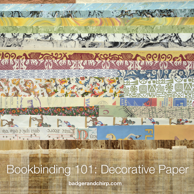 Badger And Chirp Bookbinding 101 Decorative Paper