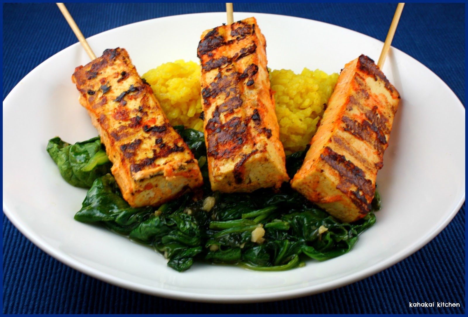 Kahakai Kitchen TandoriStyle Tofu Kebabs Taking Kebabs VegFriendly