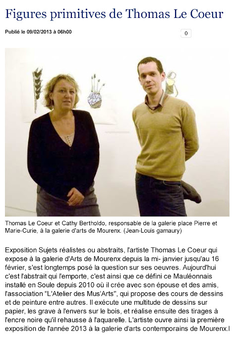 Article de presse, exposition Mourenx.