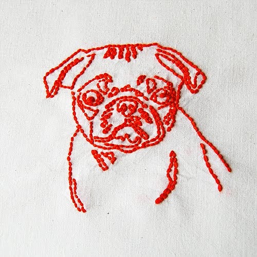The Craftinomicon Embroidered Line Drawings