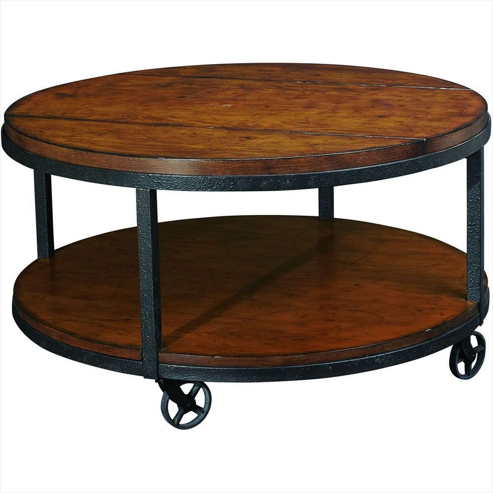 Modern Industrial Warehouse & Railroad Cart Coffee Tables with Caster