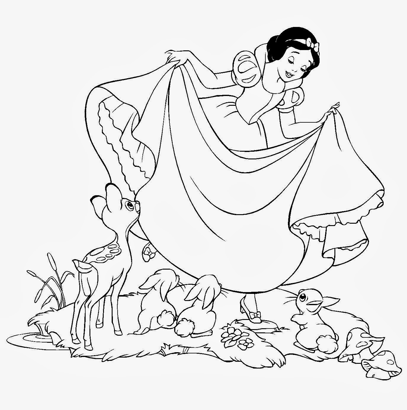 Desenho da Branca de Neve para Colorir Atividades Infantil 10