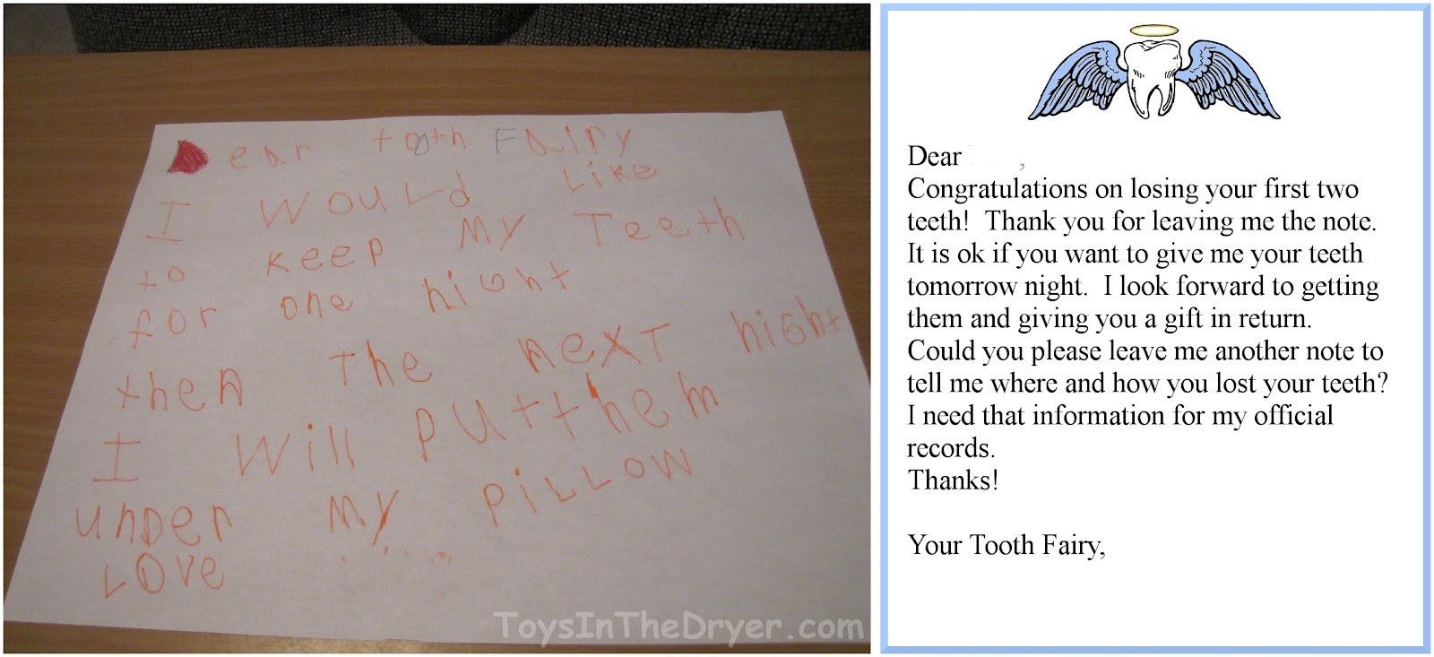 Free Tooth Fairy Certificate