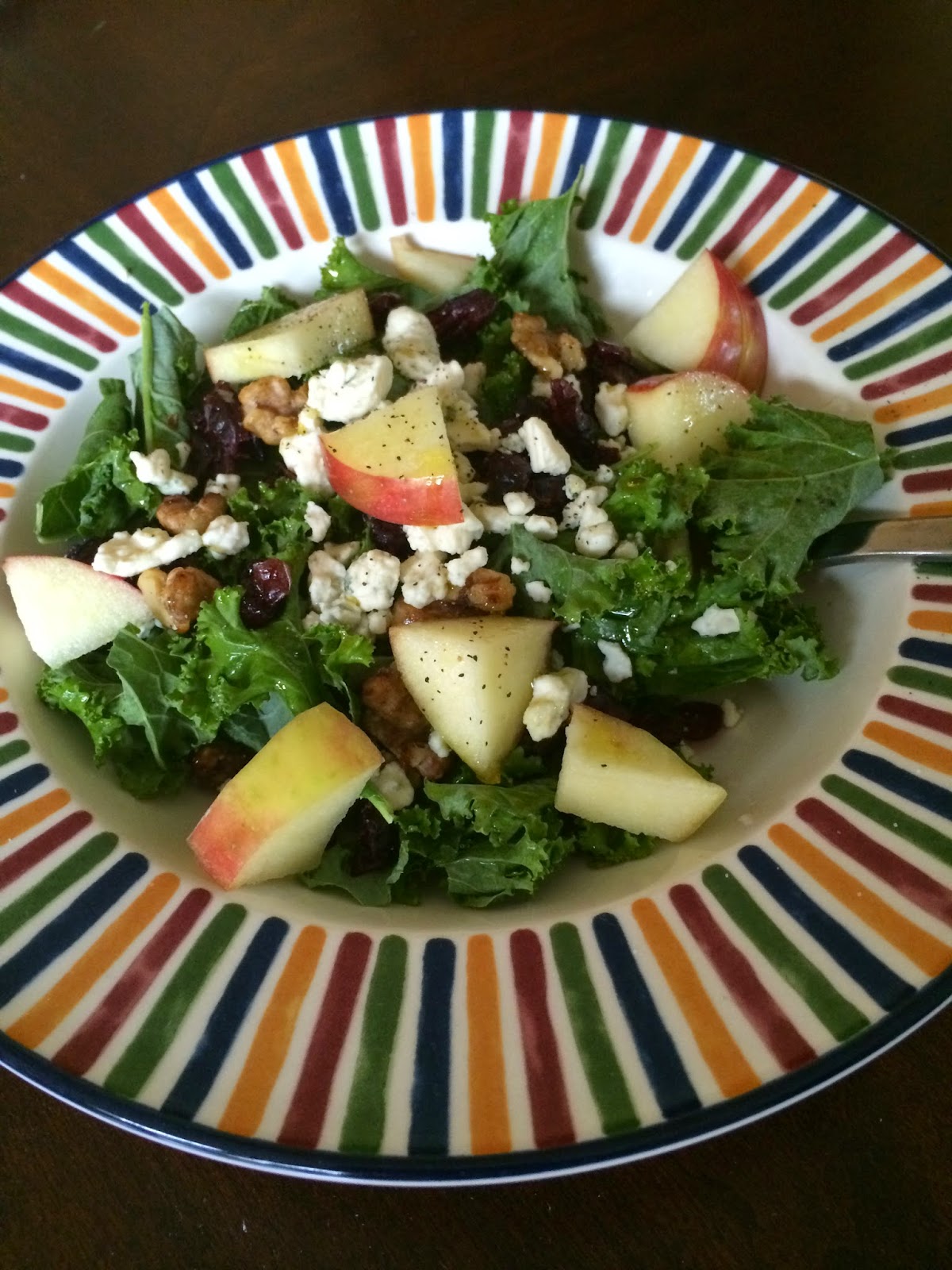 Project Soiree Tasty Tuesday Kale, Apple, & Walnut Salad