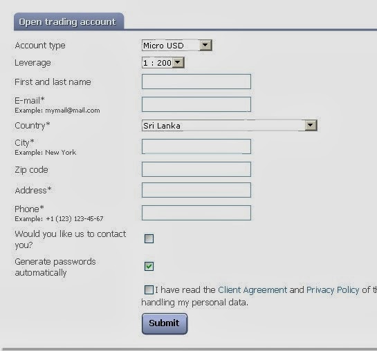 Registration Form Example