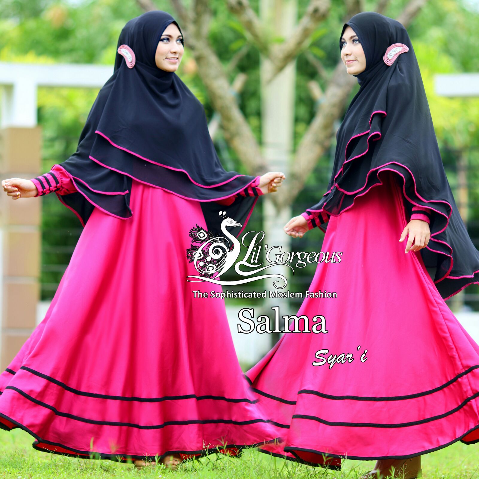 Baju Gamis Qonita Vidia OShop Salma Syari By Lil Gorgeous