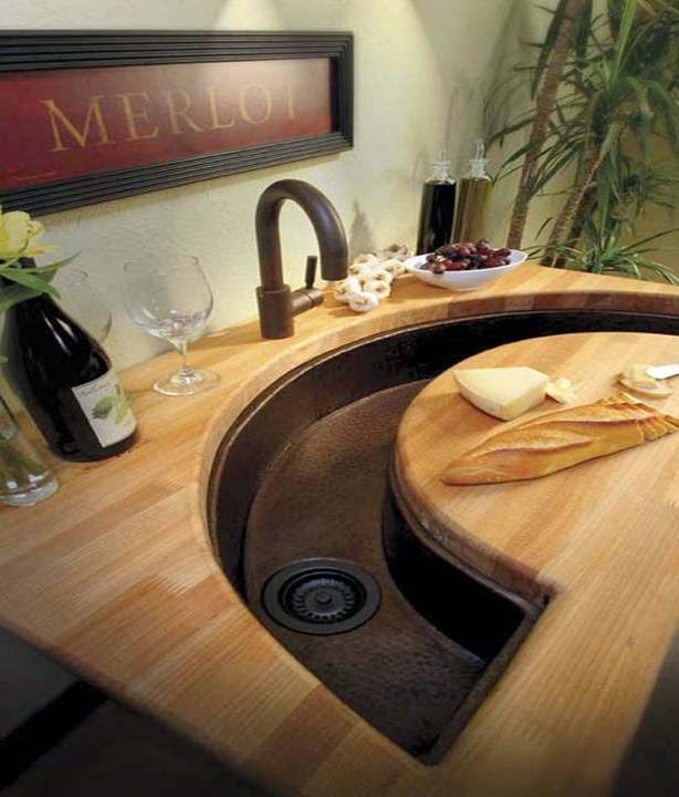 Curved kitchen Stainless Steel Sinks shape